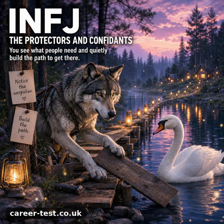 INFJ — the wolf and the swan, the animals for the Protectors and Confidants